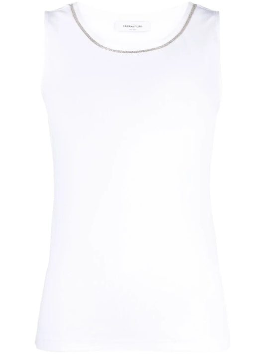 Ball-Chain Trim Tank Top