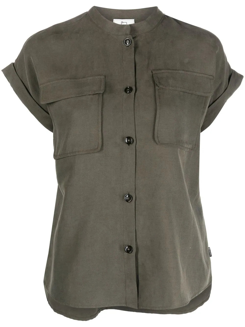 Flap-Pocket Turn-Up Shirt