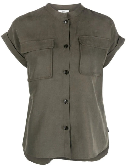 Flap-Pocket Turn-Up Shirt