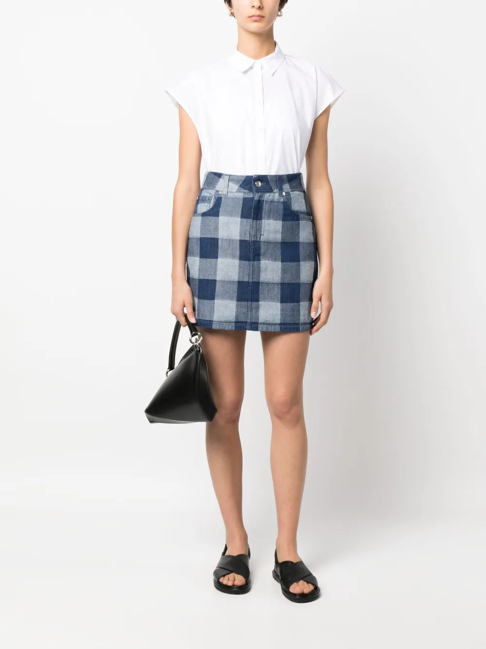 Cap-Sleeves Cotton Shirt