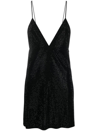 Crystal-Embellished Mini Dress