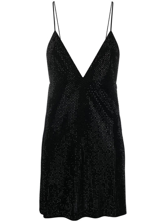 Crystal-Embellished Mini Dress