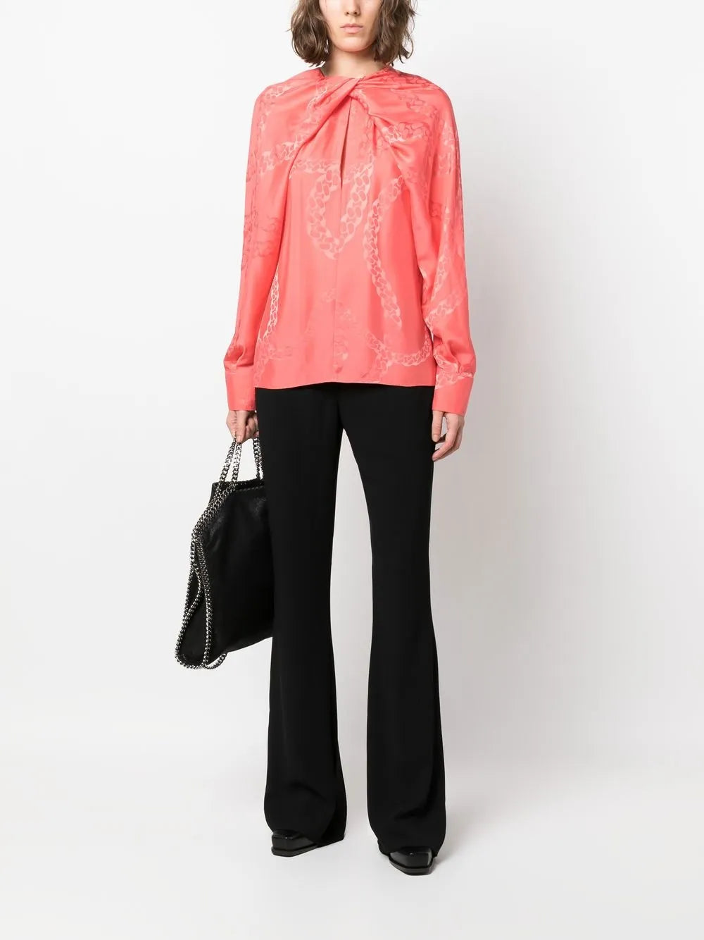 Chain-Link Print Blouse