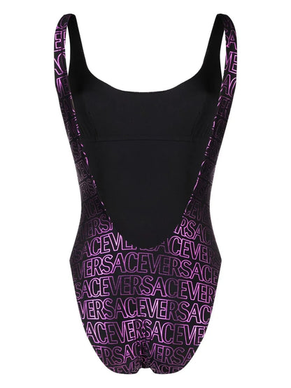 All-Over Logo-Print Swimsuit