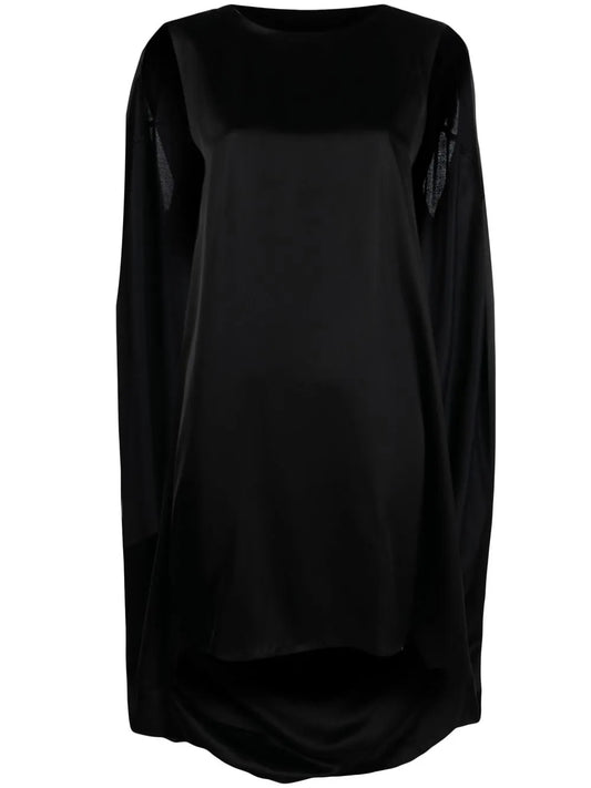 Cape-Detail Sleeveless Dress