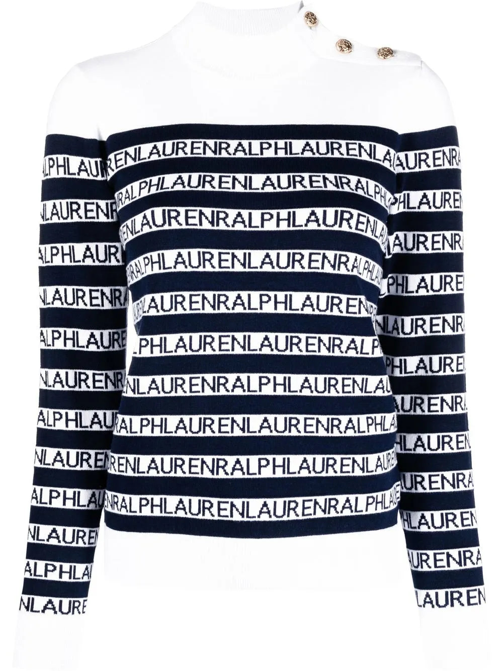 Striped Mock-Neck Jumper