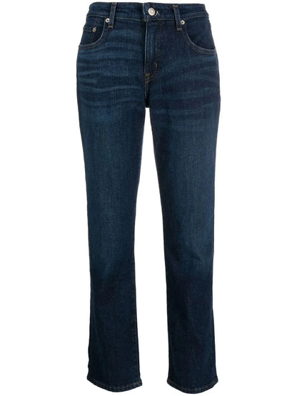 Straight-Leg Denim Jeans