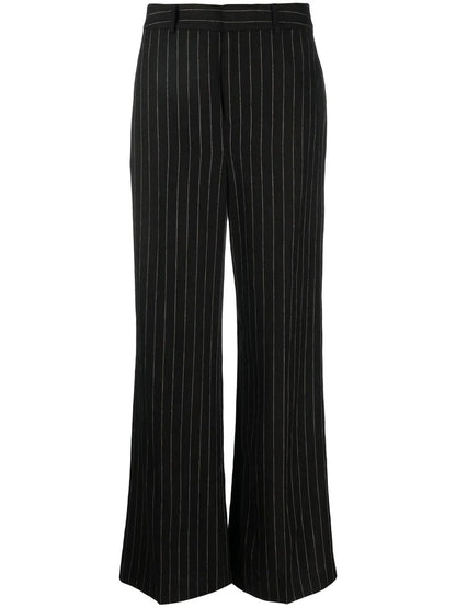 Kaitlen Pinstriped Wide-Leg Trousers