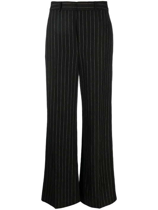 Kaitlen Pinstriped Wide-Leg Trousers