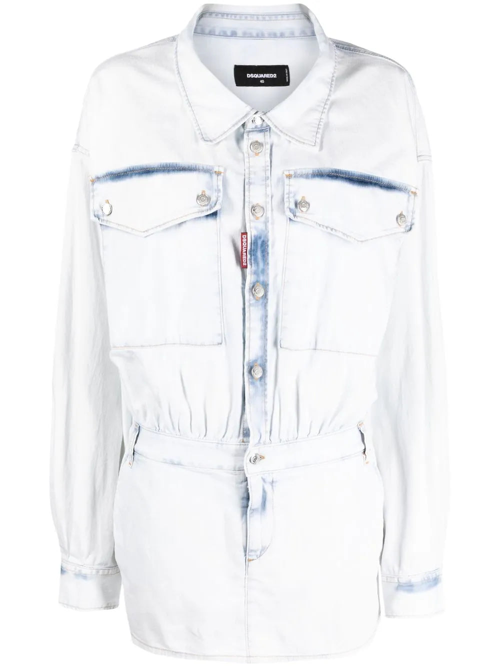 Light Wash Denim Minidress