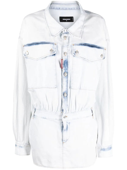 Light Wash Denim Minidress