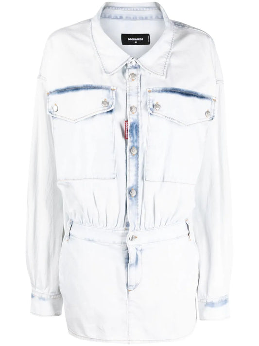 Light Wash Denim Minidress