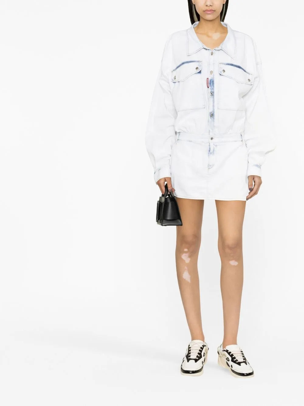 Light Wash Denim Minidress