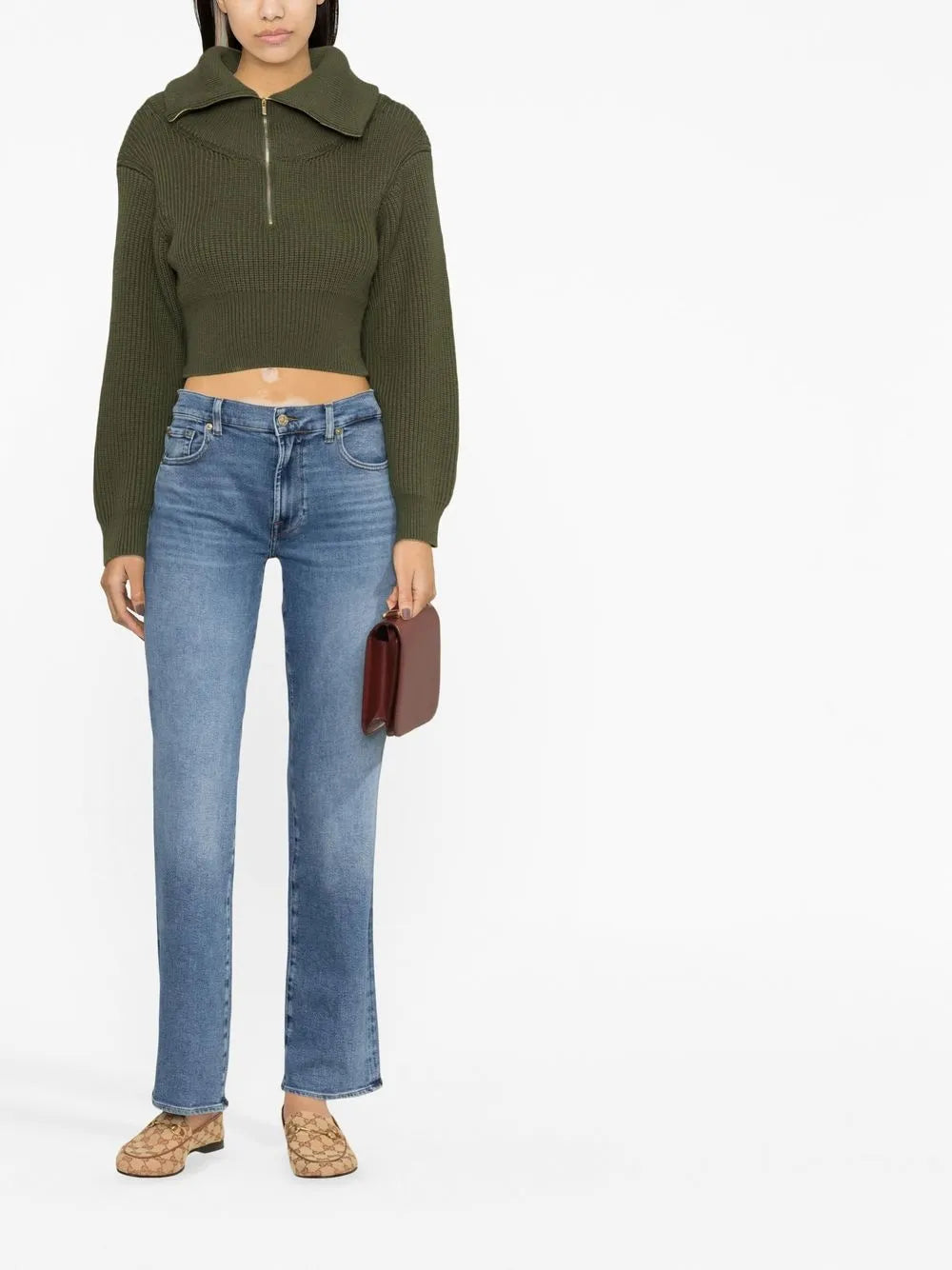 Ellie Straight-Leg Mid-Rise Jeans