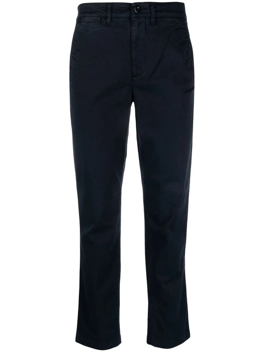Slim-Fit Cotton Trousers