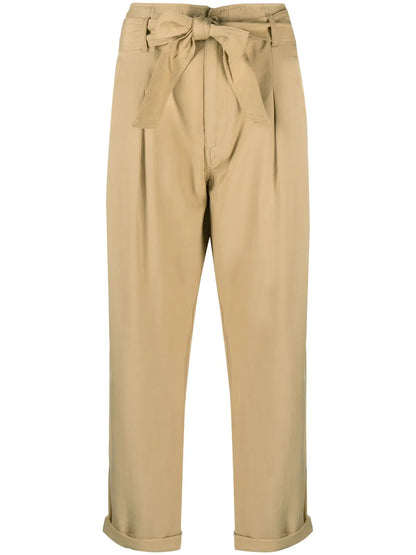 Alyndra Belted-Waist Cropped Trousers