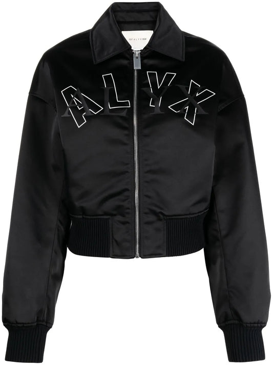 Embroidered Logo Bomber Jacket