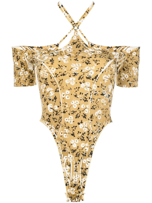 Floral-Print Halterneck Body
