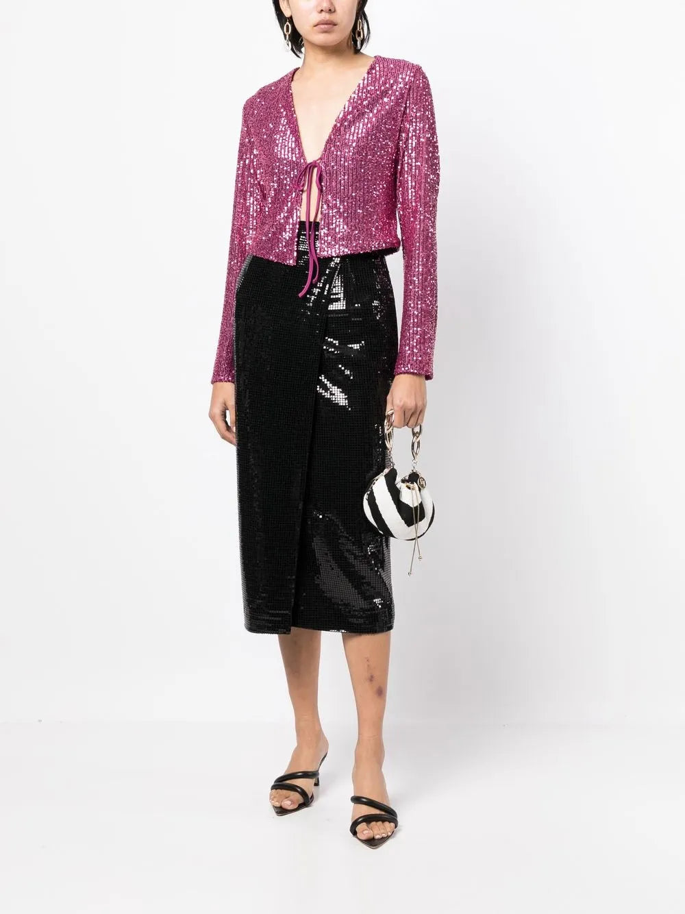 Ruddy Solid Sequin-Embellished Blouse