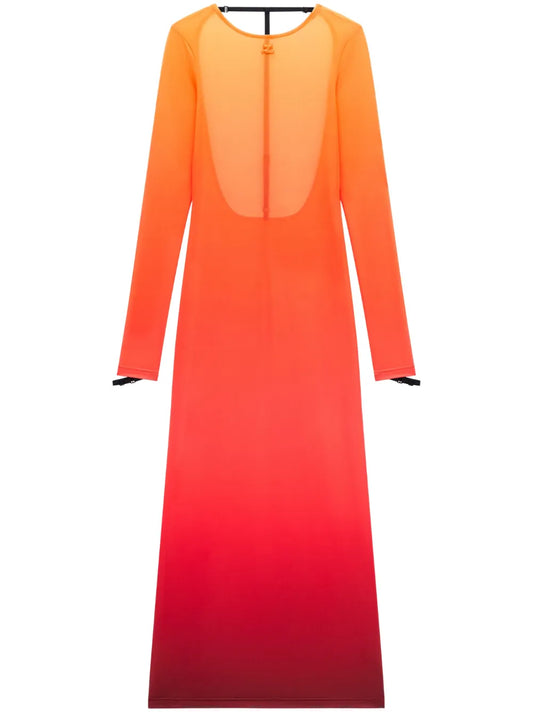 Sunset Gradient-Effect Dress