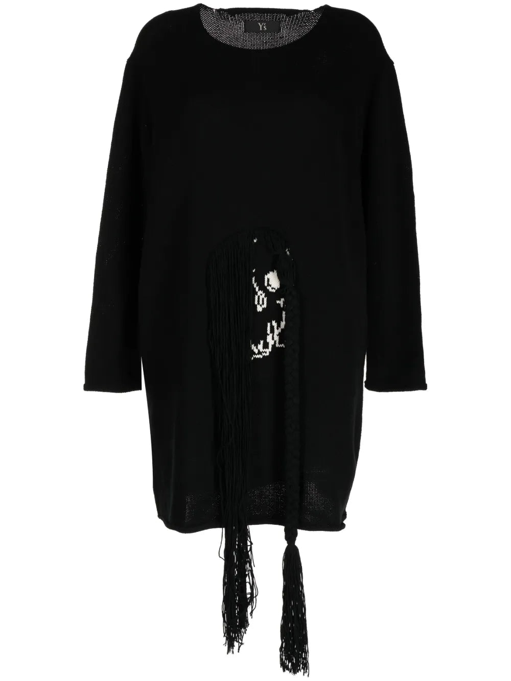 Oversized Intarsia-Knit Skeleton Jumper