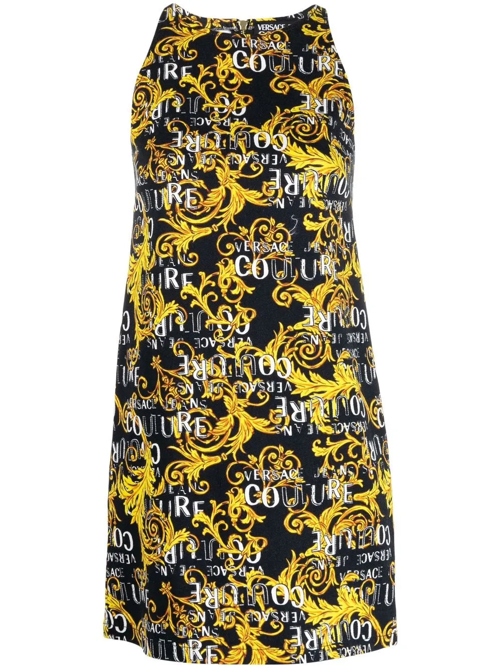 Logo Couture-Print Sleeveless Minidress