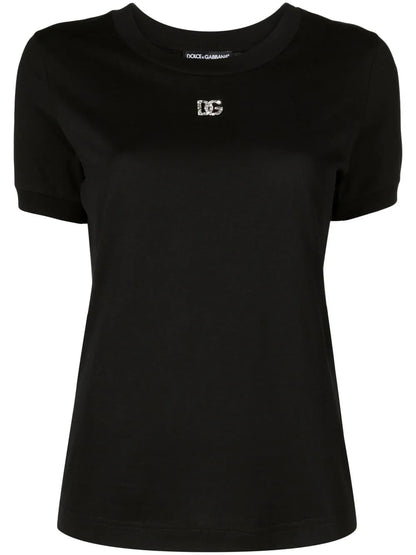 Crystal-Embellished Round-Neck T-Shirt