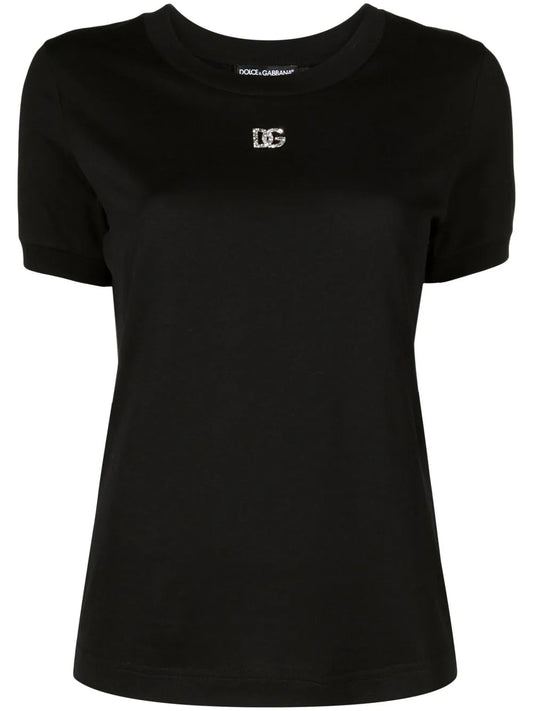 Crystal-Embellished Round-Neck T-Shirt