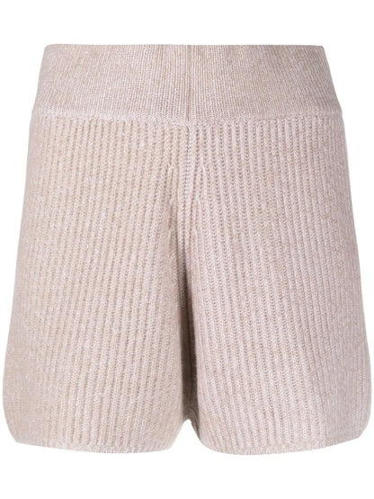 Ribbed Cashmere Shorts