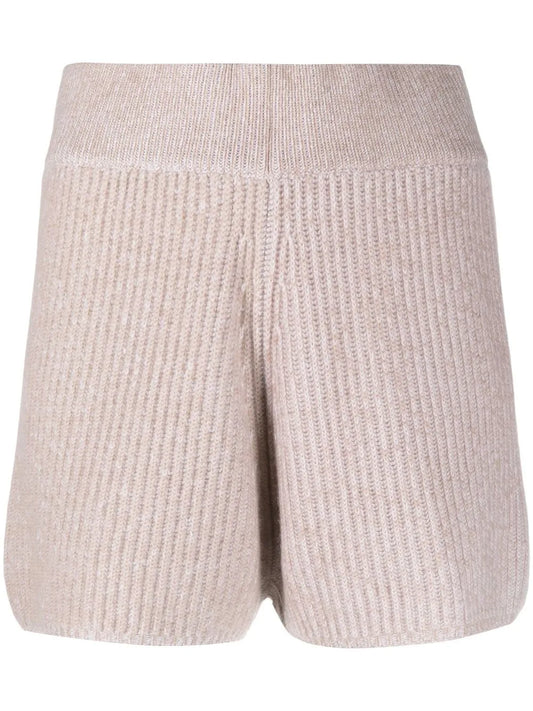 Ribbed Cashmere Shorts