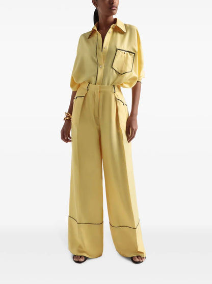Silk Tailored Trousers