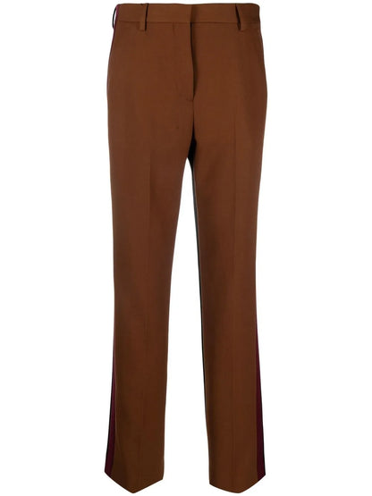 High-Waist Wool-Blend Trousers