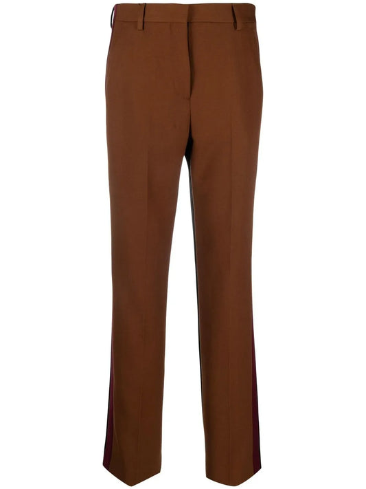 High-Waist Wool-Blend Trousers