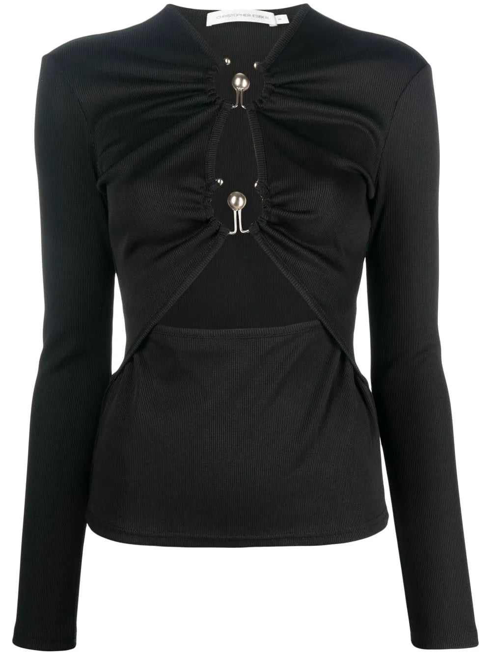 Cut-Out Detail Long-Sleeve Top