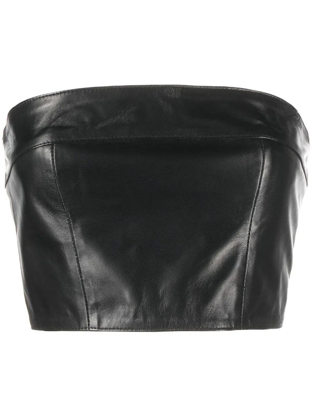 Cropped Leather Top