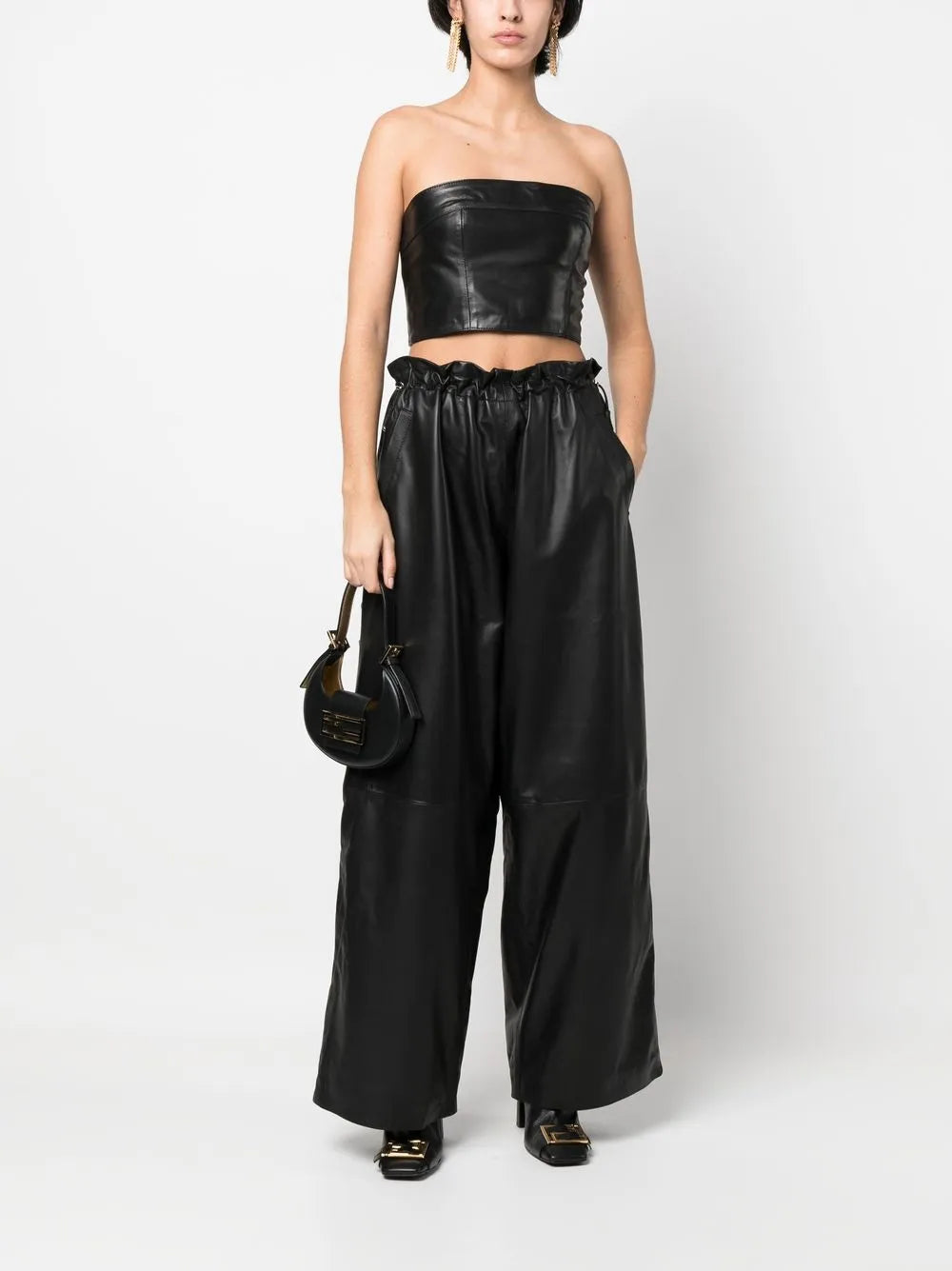 Cropped Leather Top