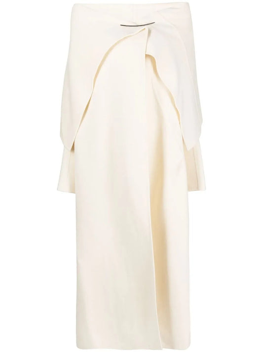 Cashmere Drape-Detail Coat