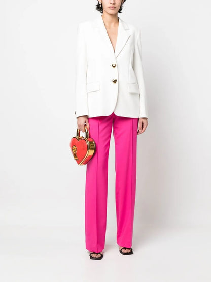 Heart-Shaped Buttons Blazer
