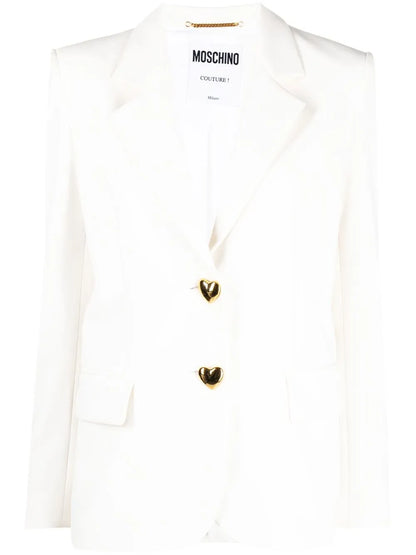 Heart-Shaped Buttons Blazer