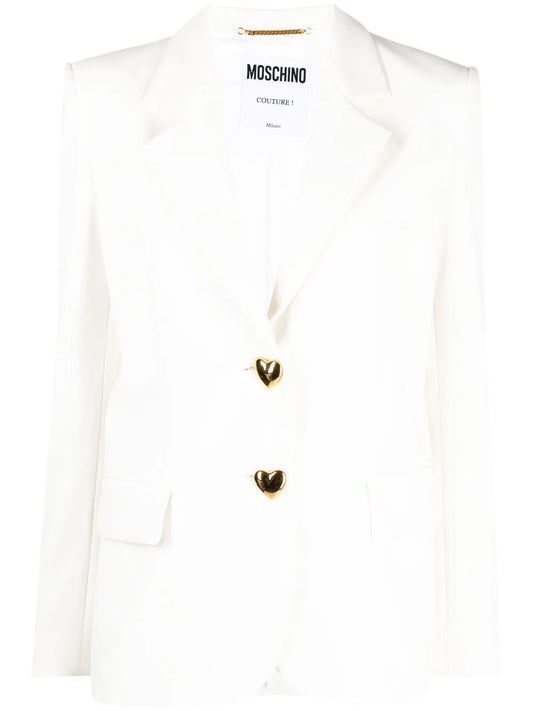 Heart-Shaped Buttons Blazer