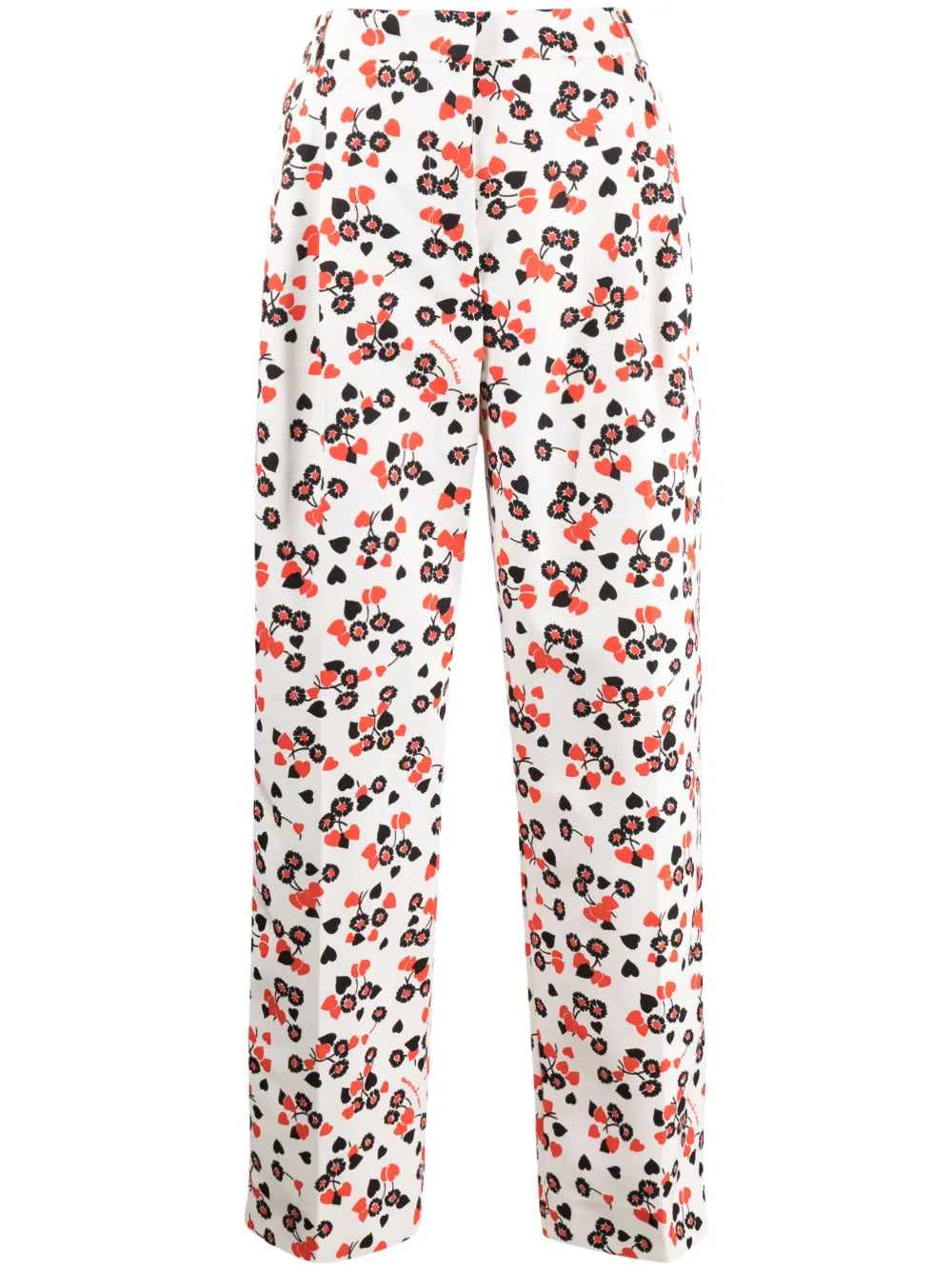 Floral-Print High-Waist Trousers