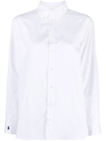 Button-Fastening Long-Sleeve Shirt