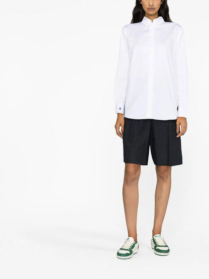 Button-Fastening Long-Sleeve Shirt