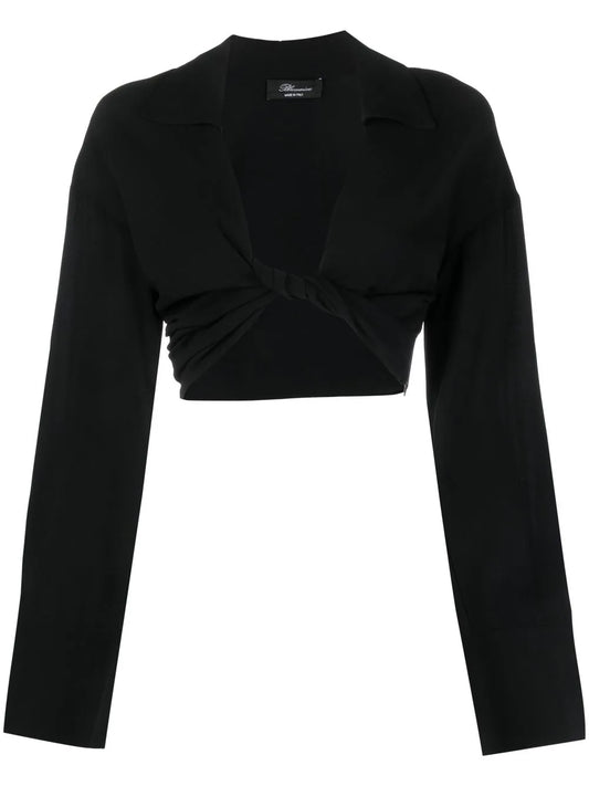 Twist-Detail Cropped Top