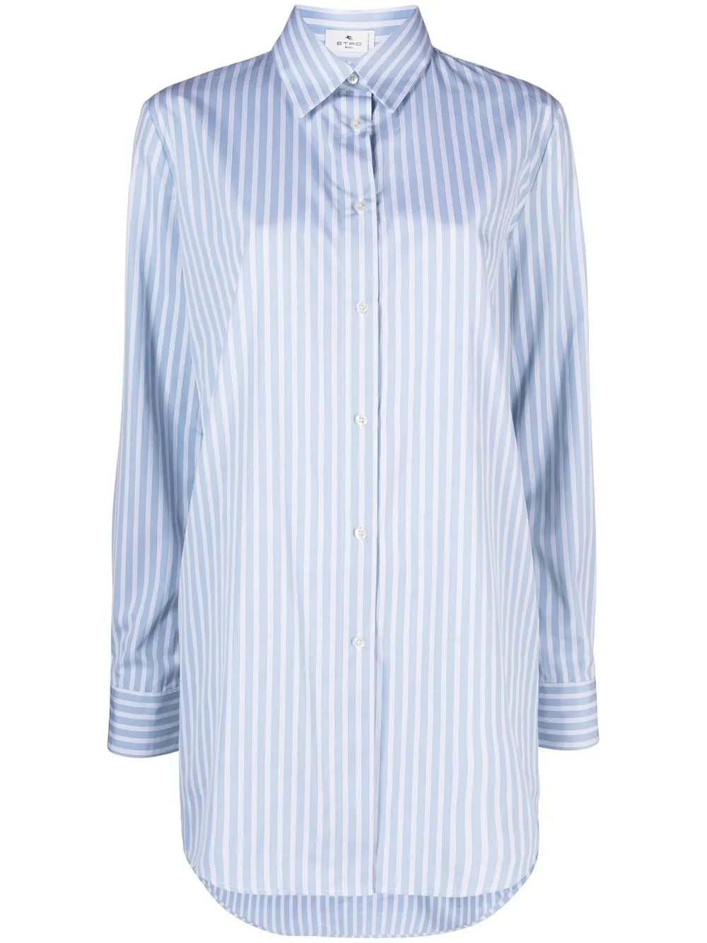 Embroidered-Logo Striped Shirt