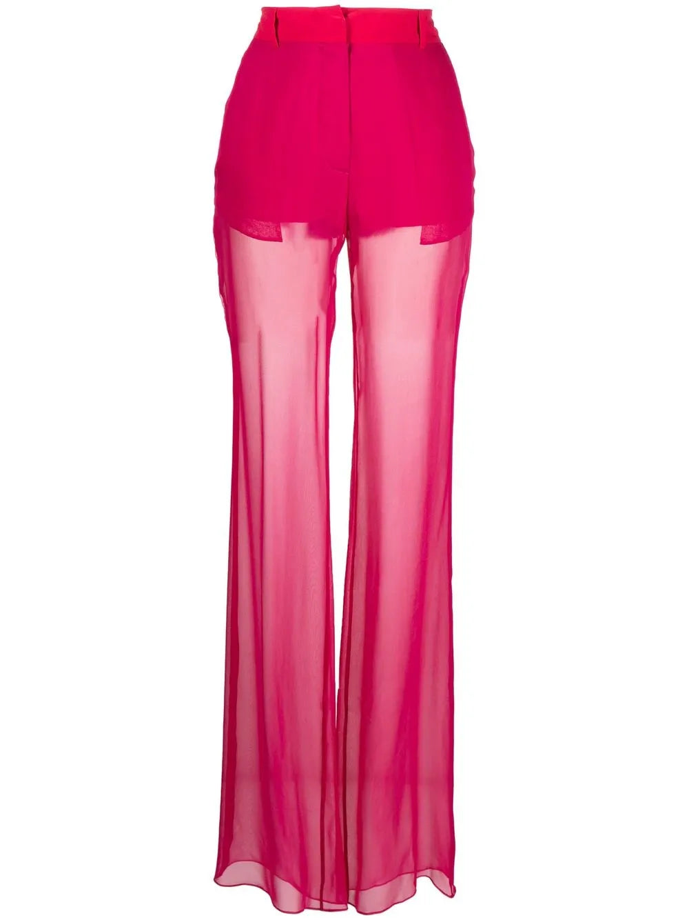Silk-Georgette Flared Trousers