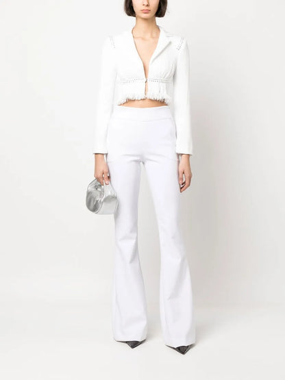 Crystal-Embellished Cropped Jacket