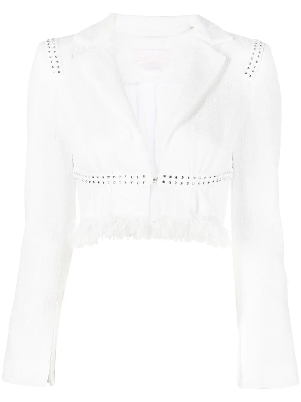 Crystal-Embellished Cropped Jacket