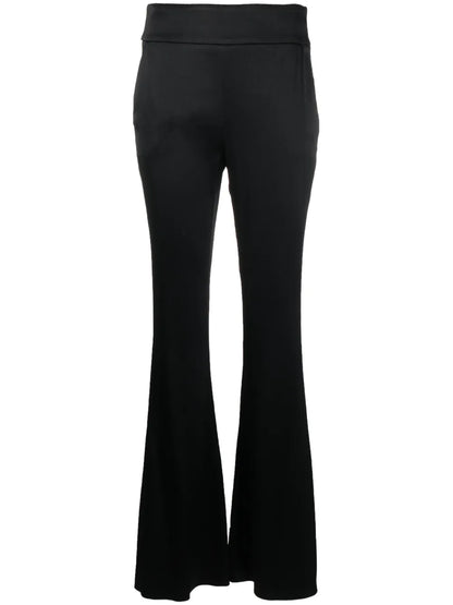 High-Waisted Flared Trousers