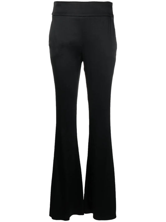 High-Waisted Flared Trousers